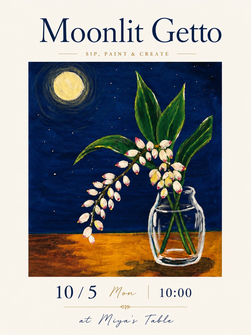Moonlit Getto flyer for October 5 at Miya’s Table